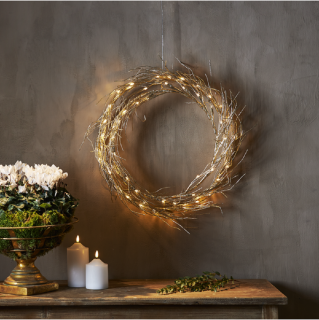 STAR Trading LED-Kranz Fizzy 45cm 50 BS warmweiß innen