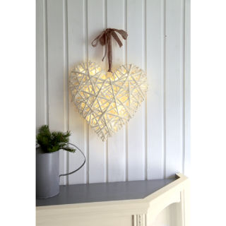 STAR Trading LED-Herz Willow Heart ww/creme innen