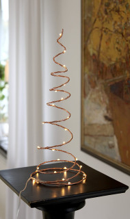 STAR Trading LED-Dekoleuchte Dizzy 40cm 25 BS warmweiß/kupfer stehend