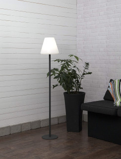 STAR Trading LED-Gartenlampe Gardenlight Kreta 150cm weiß/grau IP65