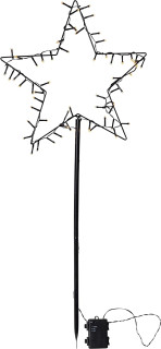 STAR Trading LED-Lichterstern SPIKY 60 BS warmweiß/schwarz außen
