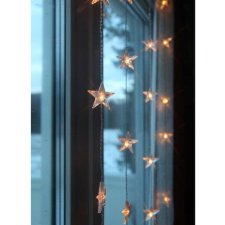 STAR Trading LED-Sternenvorhang 50 BS warmweiß/transp. innen