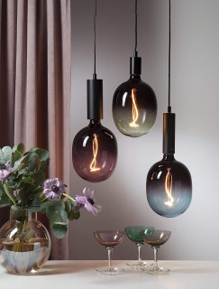 STAR Trading LED-E27 Dekolampe 1800K 4W 60lm aubergine/pink