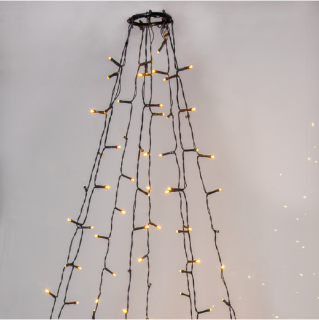 STAR Trading LED-Lichterkette Quick Lights 2m 360 BS ww/grün außen