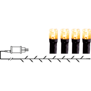 STAR Trading LED-Lichterkette 180 BS ww/schwarz außen