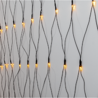 STAR Trading LED-Lichtnetz 2x2m 160 BS ww/schwarz außen