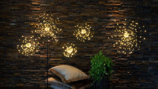 STAR Trading LED-Stern Firework zum Stehen 120 BS warmweiß/silber