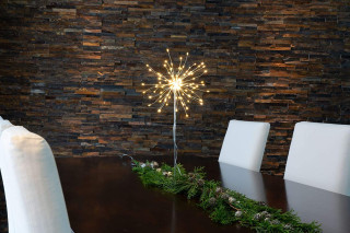 STAR Trading LED-Stern Firework zum Stehen 120 BS warmweiß/silber