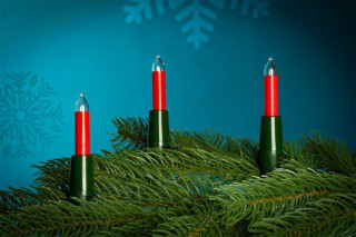 NARVA 10er Minischaft-Lichterkette rot innen