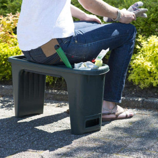 NATURE Gartenhocker, Knie- und Sitzbank, mit Polsterung, anthrazit
