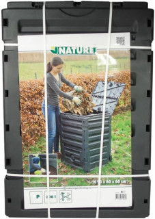 NATURE Thermo-Kompostsilo - PP, 300 l, schwarz, faltbar - H90 x 60 x 60 cm
