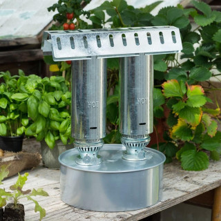 NATURE Paraffin Gewächshausheizung (gegen Frost), 2 Brenner, für Fläche < 5m²
