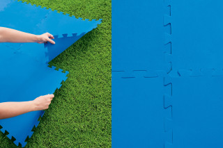 Bestway Pool-Bodenschutzfliesen Set, 9 Stück a 50 x 50 cm, blau