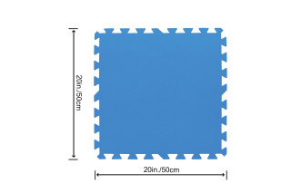 Bestway Pool-Bodenschutzfliesen Set, 9 Stück a 50 x 50 cm, blau