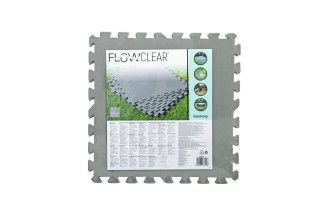 Bestway Pool Bodenschutzfliesen Set 9 Stück á 50 x 50 cm, grau