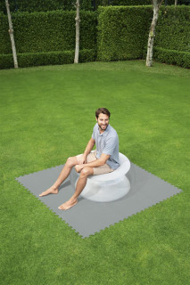 Bestway Pool Bodenschutzfliesen Set 9 Stück á 50 x 50 cm, grau