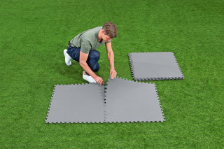 Bestway Pool-Bodenschutzfliesen Set 9 Stück á 78 x 78 cm, grau