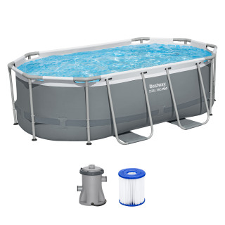 Bestway Power Steel Frame Pool Set mit Filterpumpe 305 x 200 x 84 cm