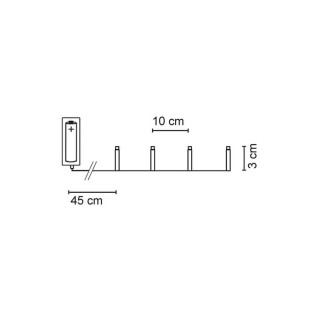 LED-Minilichterkette, 30 warmweiße LEDs, 3 m