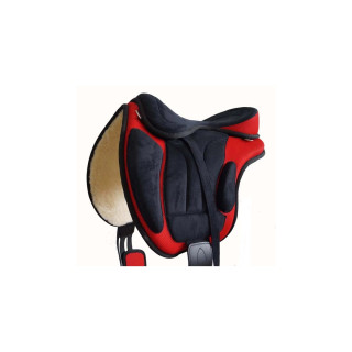 German Riding Sattel Expert - baumlos rot