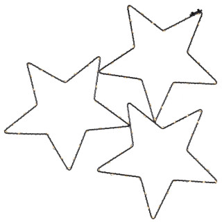 Star Trading LED-Weihnachtssterne, STELLA, 50 warmweiße LEDs, 3er-Set