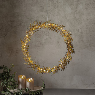 Star Trading LED-Kranz, 50 warmweiße LEDs, ELEGANT