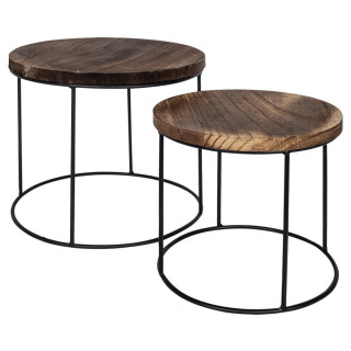 Beistelltische, 2er-Set, Holz