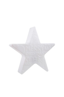 8 seasons - Shining Star Merry Christmas Durchmesser 60 cm weiß Solar