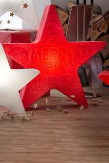 8 seasons - Shining Star Merry Christmas rot Durchmesser 60 cm