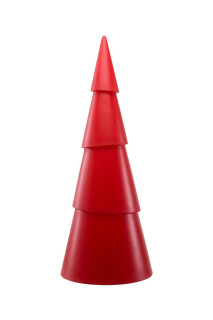 8 seasons - Motivleuchte Shining Tree rund 55 cm rot
