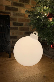 8 seasons - Motivleuchte Shining Christmas Ball 33 cm weiß LED