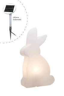 8 seasons - Motivleuchte Shining Rabbit 70 cm weiß Solar
