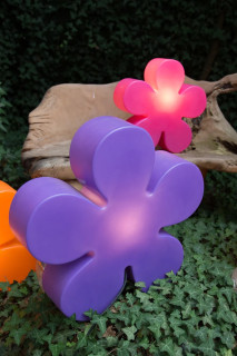 8 seasons - Motivleuchte Shining Flower Durchmesser 60 cm lila