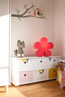 8 seasons - Motivleuchte Shining Flower Durchmesser 60 cm pink
