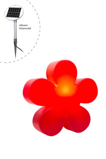8 seasons - Motivleuchte Shining Flower Durchmesser 60 cm rot Solar