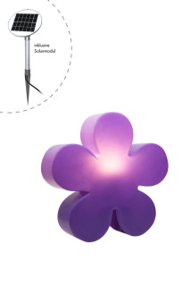 8 seasons - Motivleuchte Shining Flower Durchmesser 60 cm lila Solar