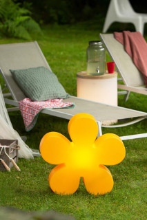 8 seasons - Motivleuchte Shining Flower Durchmesser 60 cm gelb Solar