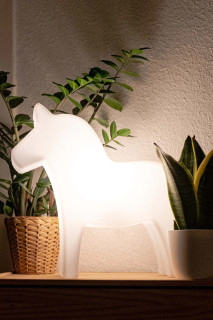 8 seasons - Motivleuchte Shining Dala Horse 43 cm weiß LED