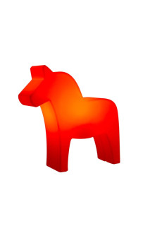 8 seasons - Motivleuchte Shining Dala Horse 43 cm rot veredelt Solar