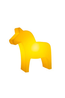 8 seasons - Motivleuchte Shining Dala Horse 43 cm gelb veredelt LED