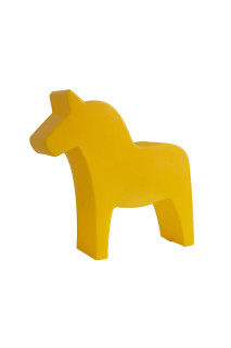 8 seasons - Motivleuchte Shining Dala Horse 43 cm gelb veredelt Solar