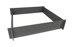 Ubbink Pflanzbeet aus recyceltem PVC, 10 mm stark, Streifen - H19 x 100 x 100 cm - 4 x