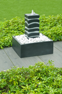 Ubbink BORGO - Zweifarbige Polyresin-Säule H40x18x18 cm
