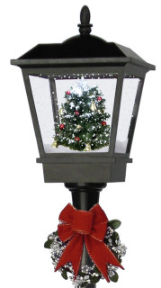 Christmas Paradise Schneiende LED Laterne 180 cm, schwarz, mit Weihnachtsbaum
