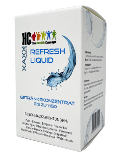 XAXX HC Refresh Liquid Testset mit 11 Sorten 1:150, je 10 ml, zuckerfreier Sirup