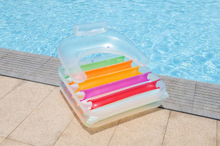 Bestway Luftmatratze Summer Colors mit Rückenlehne + klappbarem Fußteil 201 x 89 cm