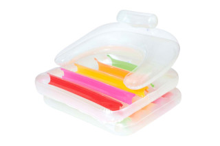 Bestway Luftmatratze Summer Colors mit Rückenlehne + klappbarem Fußteil 201 x 89 cm