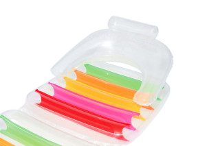 Bestway Luftmatratze Summer Colors mit Rückenlehne + klappbarem Fußteil 201 x 89 cm