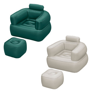 Bestway Luftsessel Comfi Cuber mit Fußhocker 107 x 99 x 80 cm