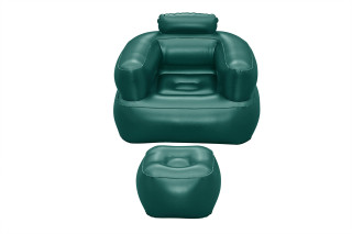 Bestway Luftsessel Comfi Cuber mit Fußhocker 107 x 99 x 80 cm